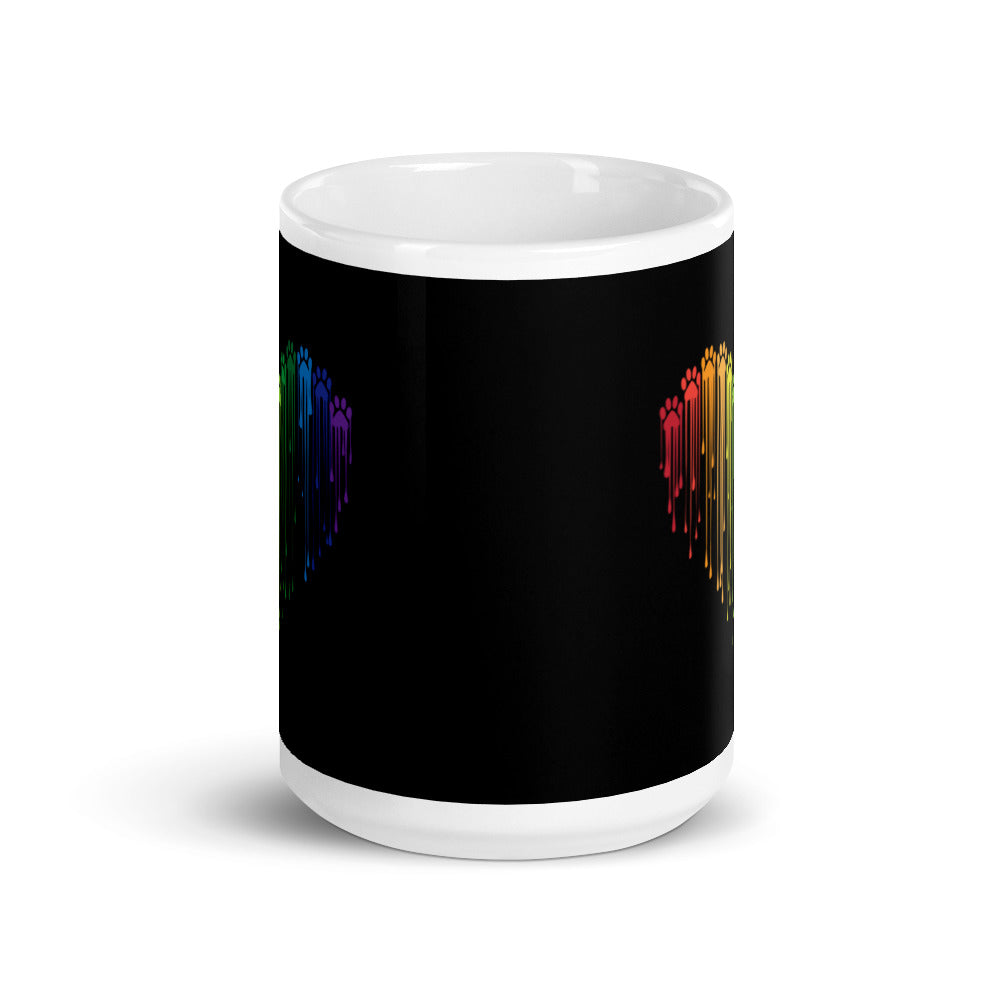 Rainbow Painted Paws Mug