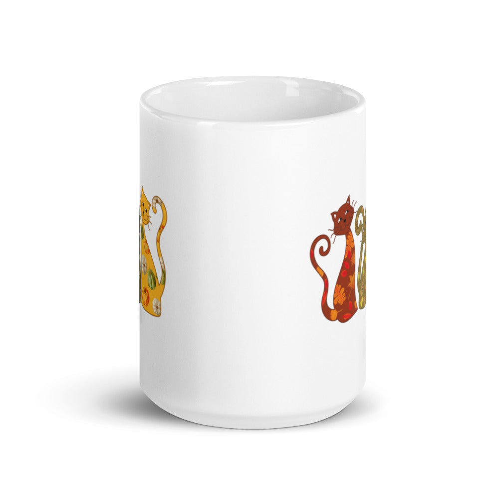 Festive Fall Cats Mug