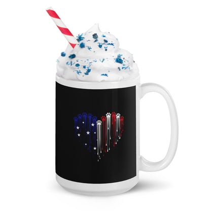 Painted Paws American Heart Flag Mug