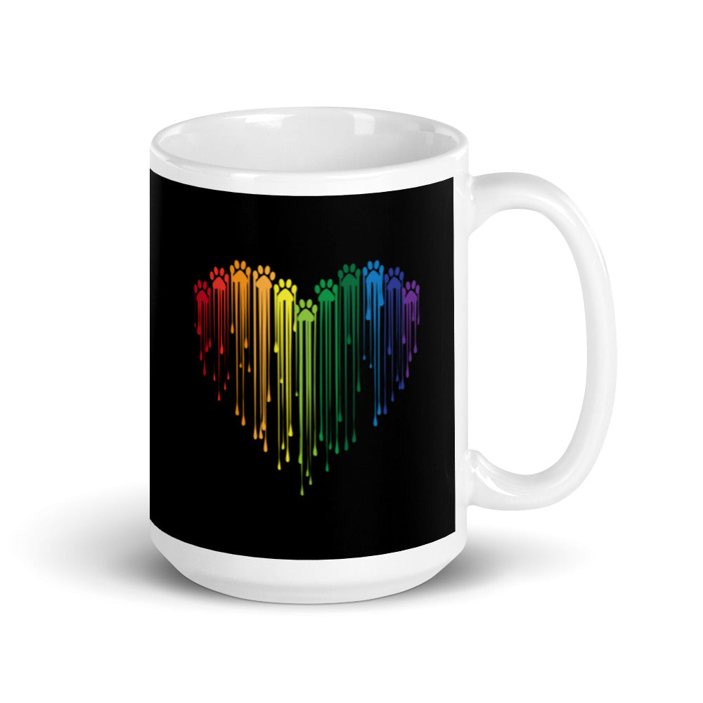 Rainbow Painted Paws Mug