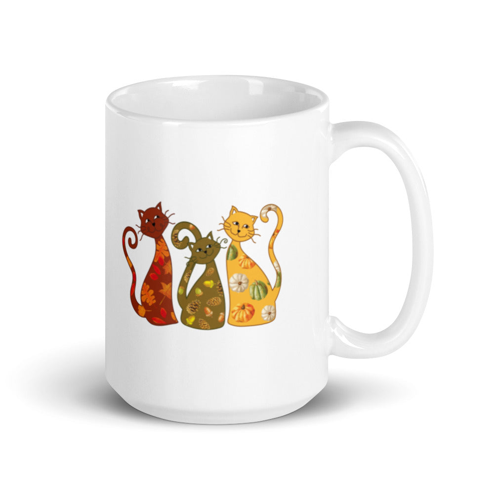 Festive Fall Cats Mug