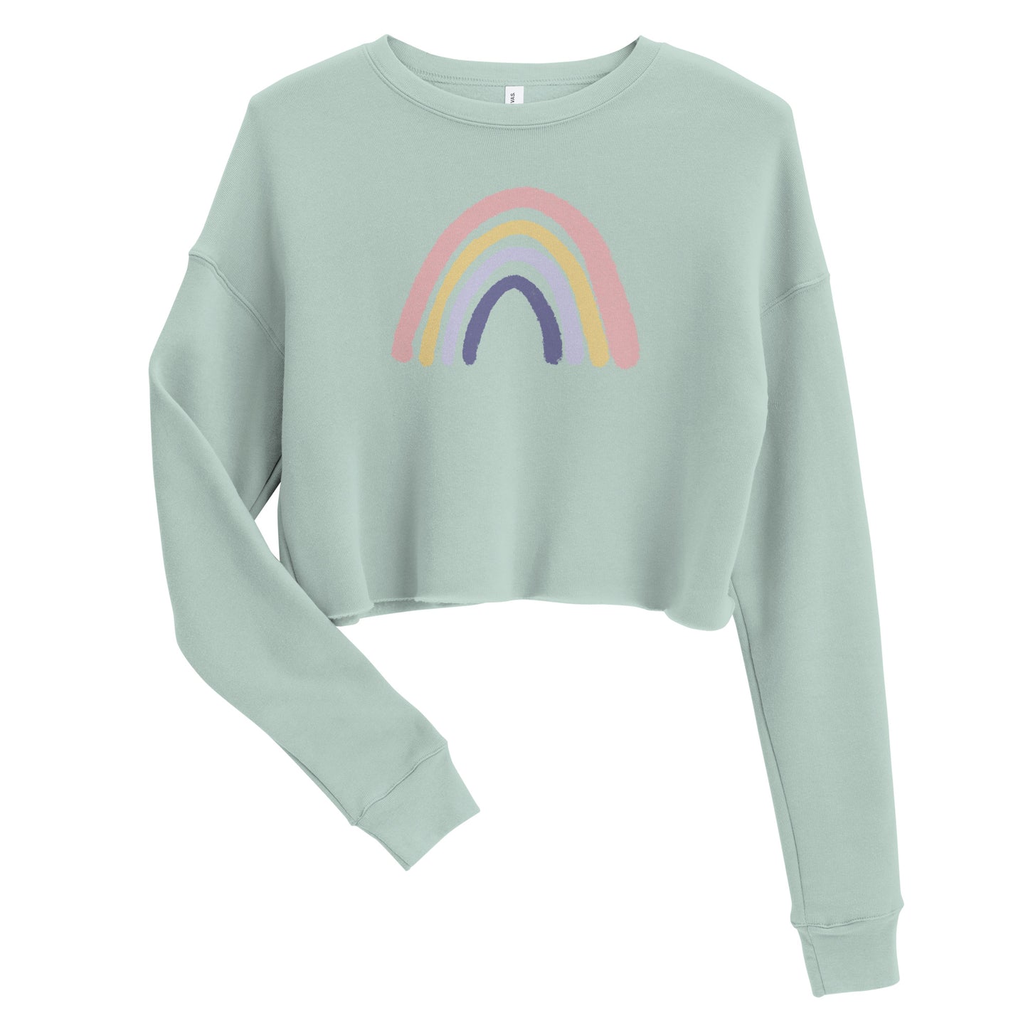 Watercolor Rainbow Cropped Sweatshirt