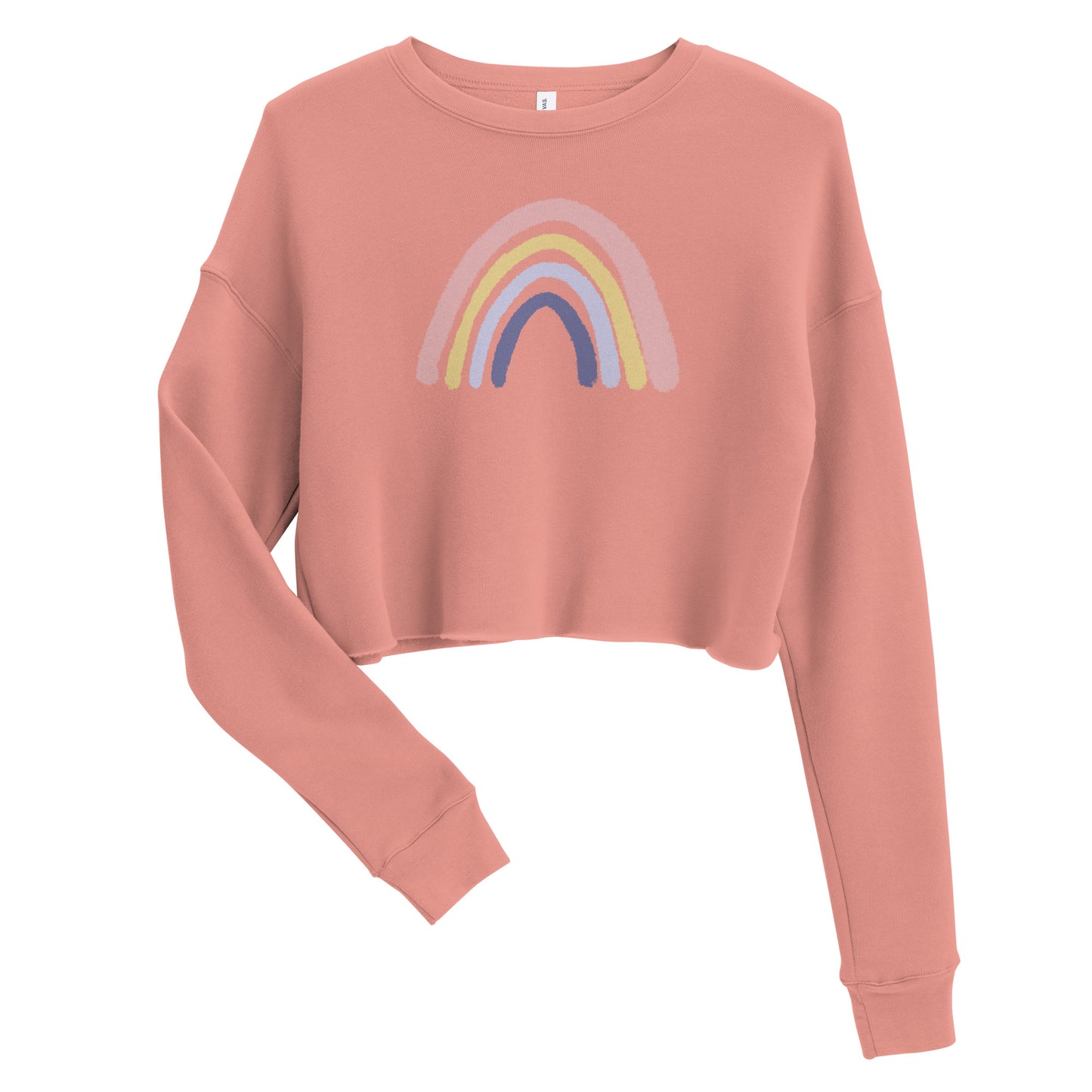 Watercolor Rainbow Cropped Sweatshirt