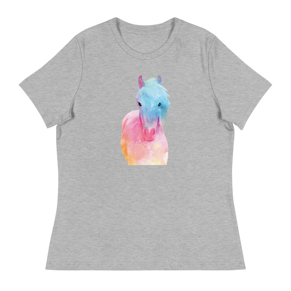 Horse in Sweet Pastels Women's Relaxed T-Shirt