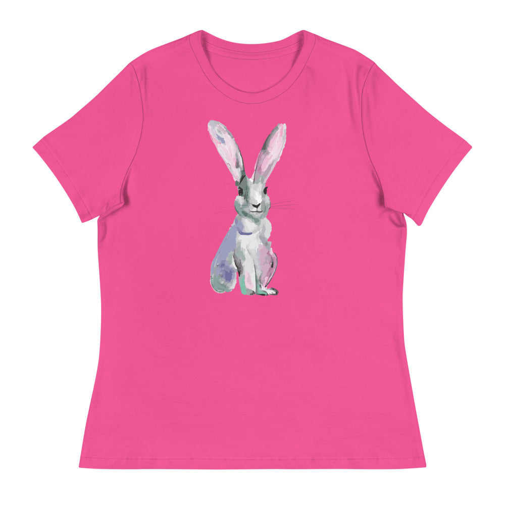 Sweet Whiskered Bunny Women's Relaxed T-Shirt