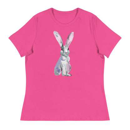 Sweet Whiskered Bunny Women's Relaxed T-Shirt