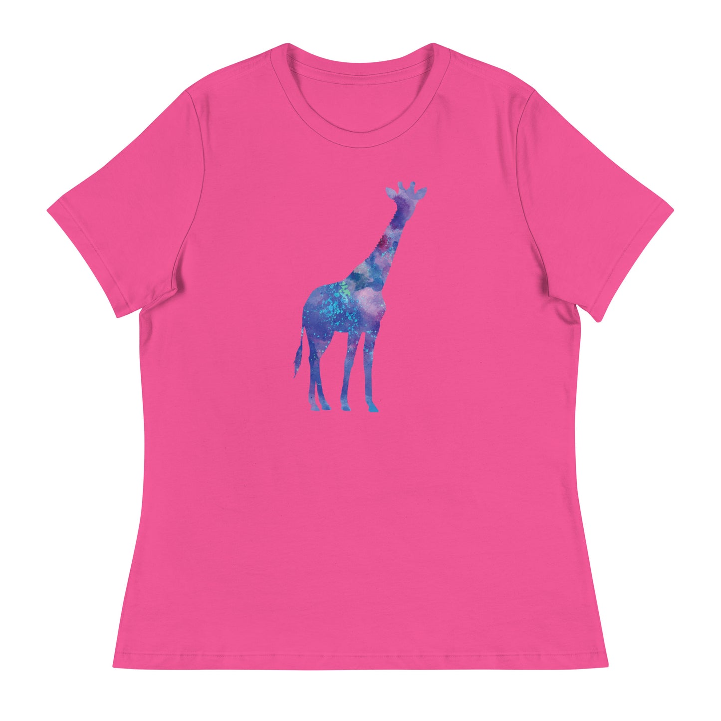 Starry Night Hues Giraffe Women's Relaxed T-Shirt