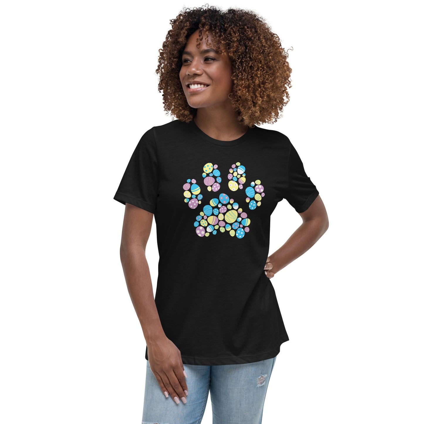 Easter Egg Paw Women's Relaxed T-Shirt