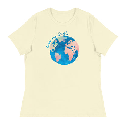 Watercolor Earth Women's Relaxed T-Shirt