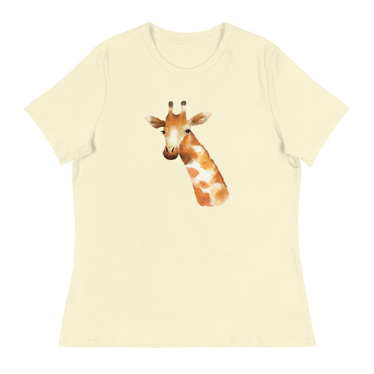 Watercolor Giraffe Women's Relaxed T-Shirt