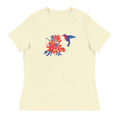 Hummingbird & Flowers Women's Relaxed T-Shirt