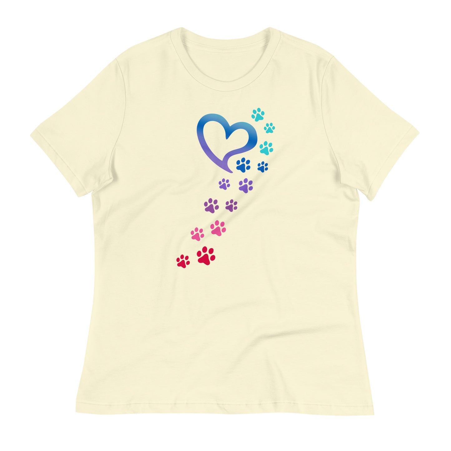 Rainbow Paws To My Heart Relaxed T-Shirt