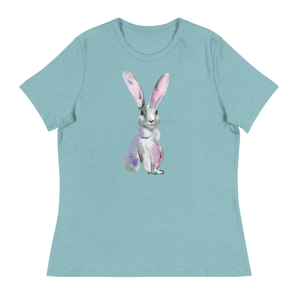 Sweet Whiskered Bunny Women's Relaxed T-Shirt