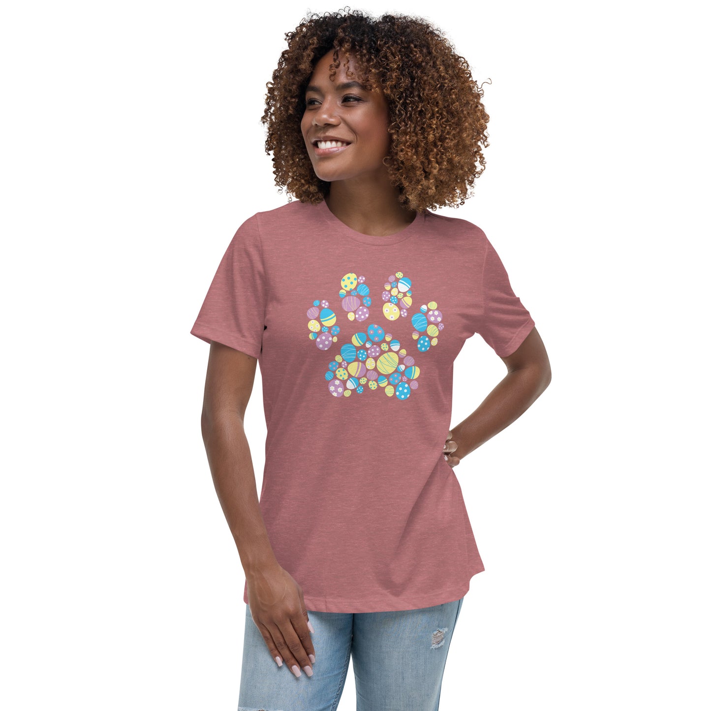 Easter Egg Paw Women's Relaxed T-Shirt