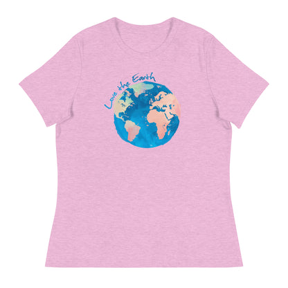 Watercolor Earth Women's Relaxed T-Shirt