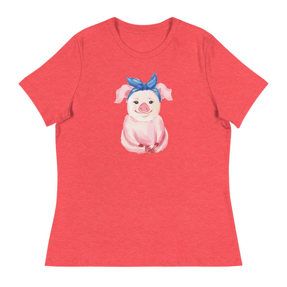 Pretty Pink Piglet Women's Relaxed T-Shirt