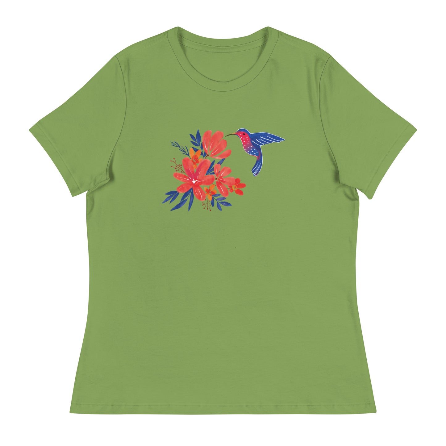 Hummingbird & Flowers Women's Relaxed T-Shirt