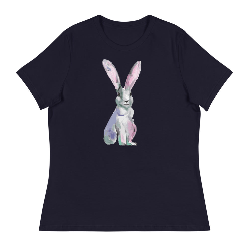 Sweet Whiskered Bunny Women's Relaxed T-Shirt