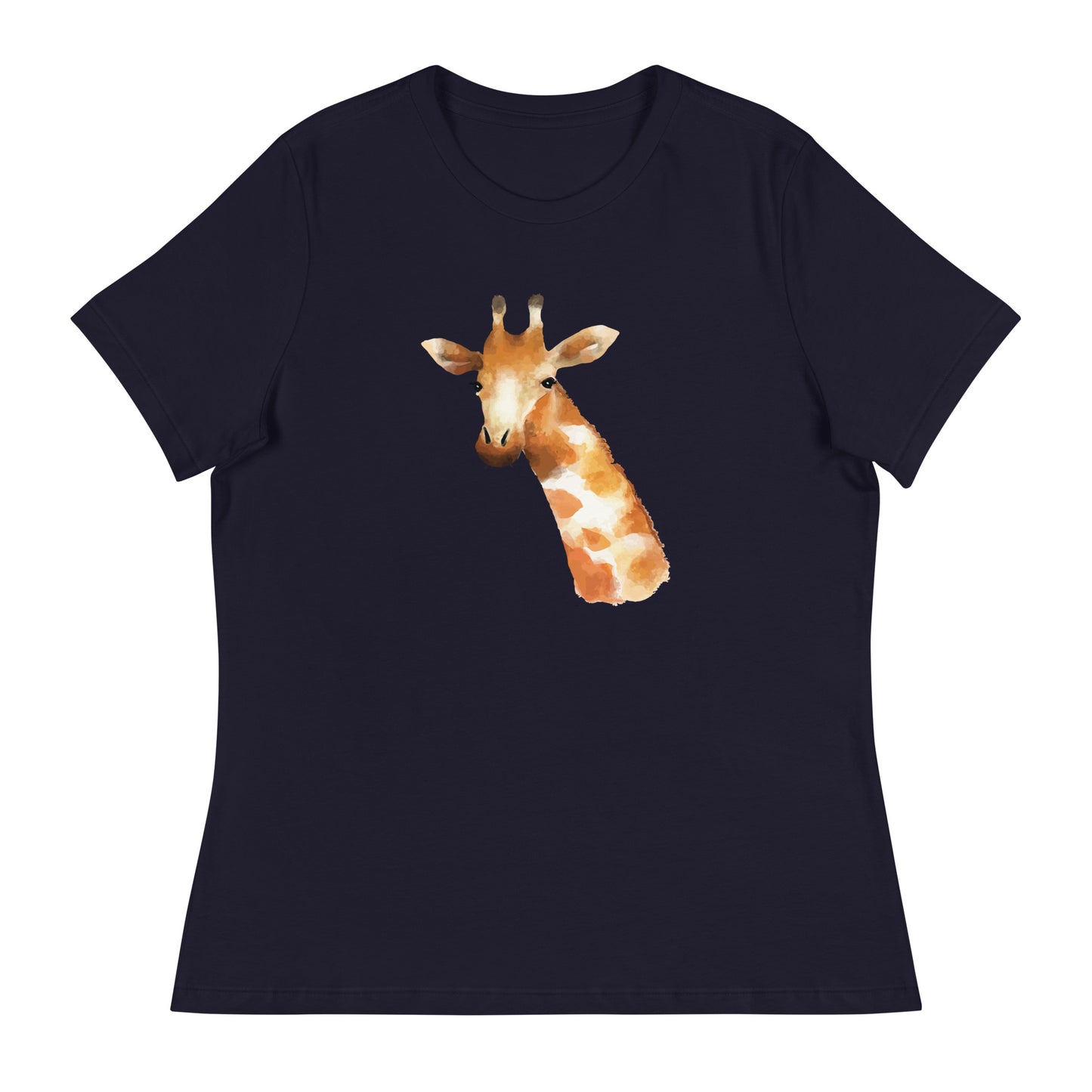 Watercolor Giraffe Women's Relaxed T-Shirt