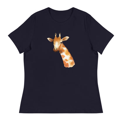 Watercolor Giraffe Women's Relaxed T-Shirt