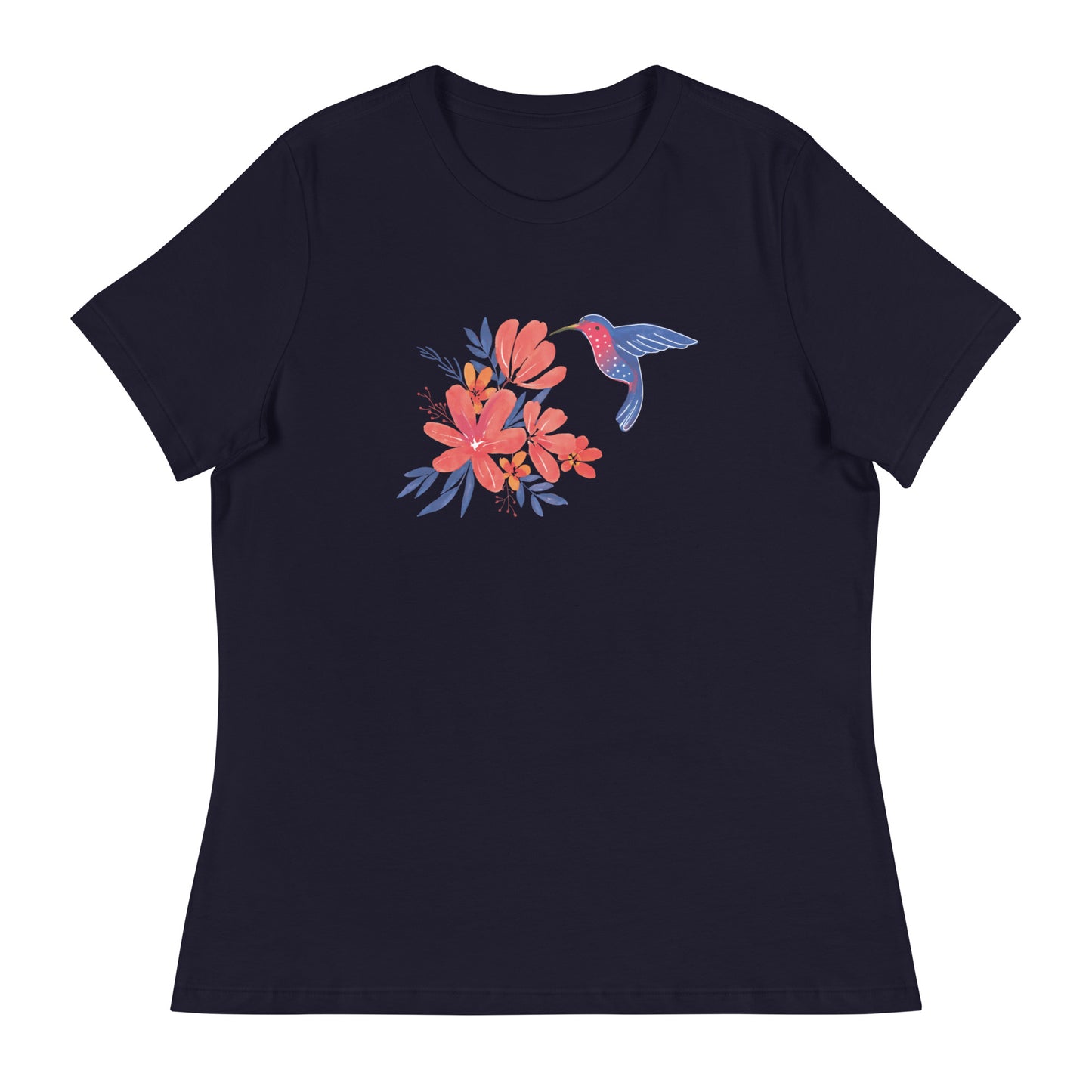 Hummingbird & Flowers Women's Relaxed T-Shirt