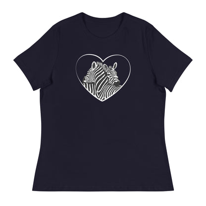 Hugging Zebras Women's Relaxed T-Shirt