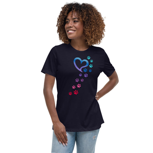 Rainbow Paws To My Heart Relaxed T-Shirt