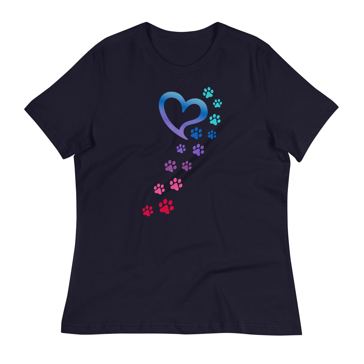 Rainbow Paws To My Heart Relaxed T-Shirt