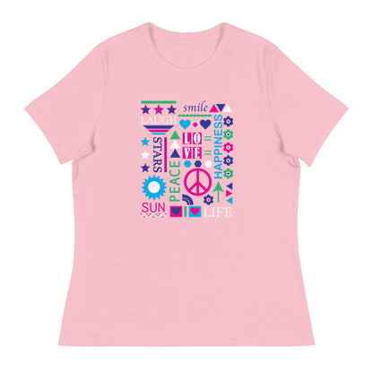 Color Pop of Peace Women's Relaxed T-Shirt