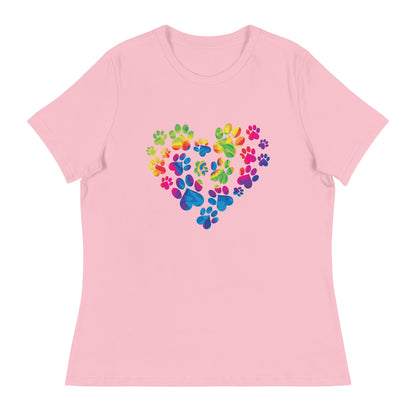 Anniversary Paw Print Love Women's Relaxed T-Shirt