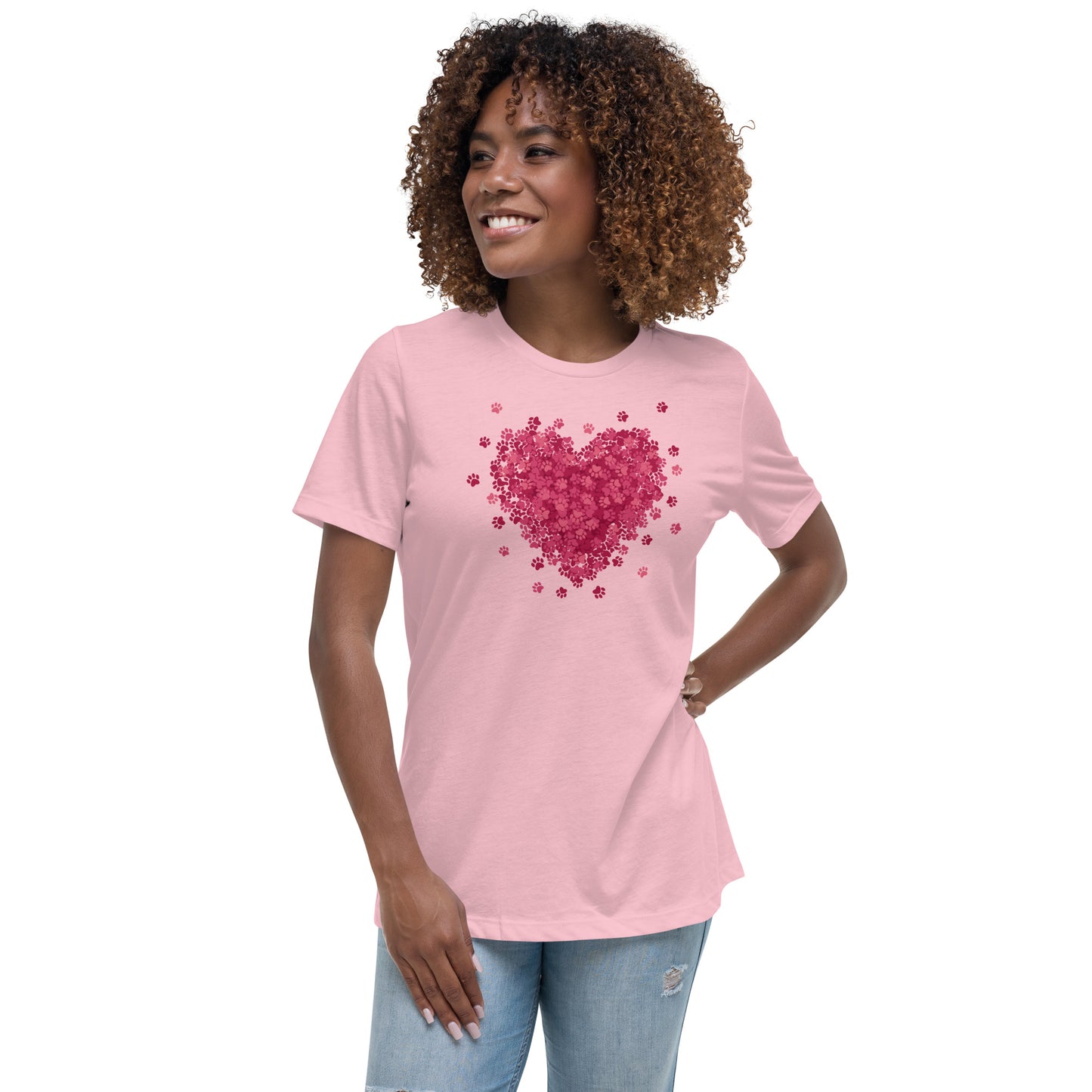 Bursting with Paw Love Women's Relaxed T-Shirt