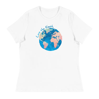 Watercolor Earth Women's Relaxed T-Shirt