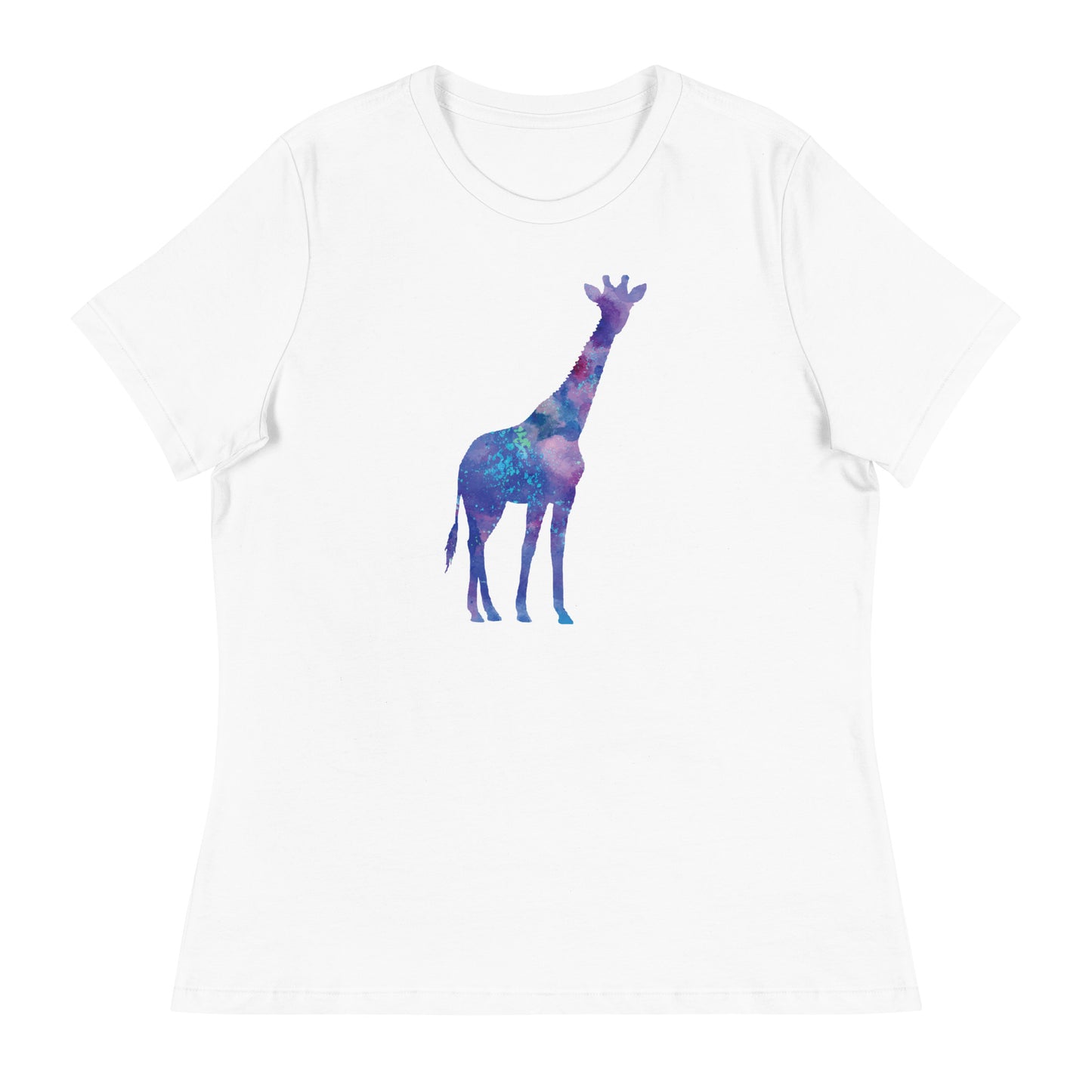 Starry Night Hues Giraffe Women's Relaxed T-Shirt