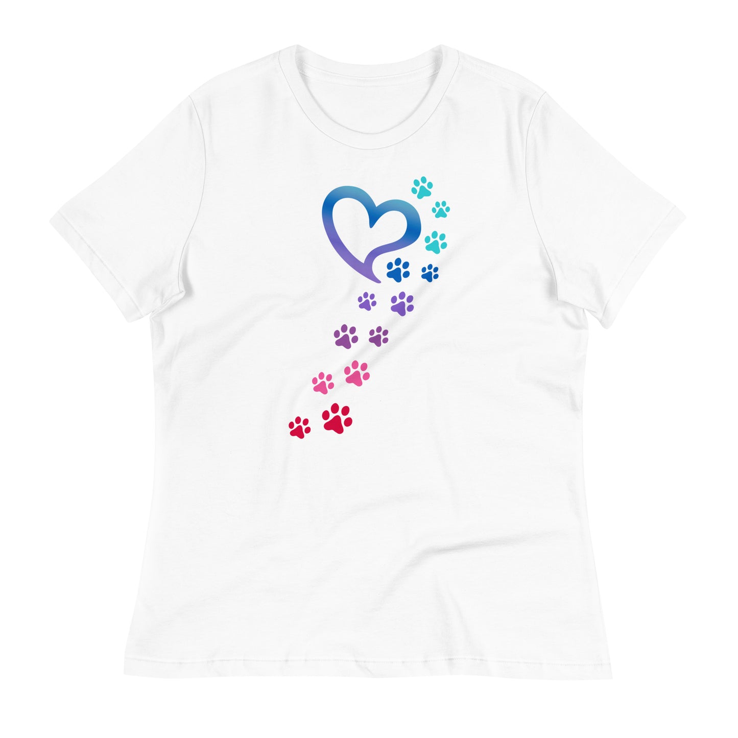 Rainbow Paws To My Heart Relaxed T-Shirt