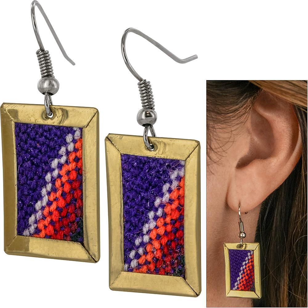 Woven Aguayo Rainbow Earrings